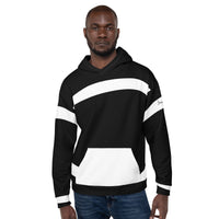 Men's White Color-block Hoodie