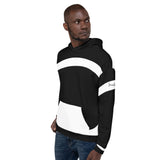 Men's White Color-block Hoodie