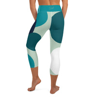Women's Color-block Circle Capri Leggings