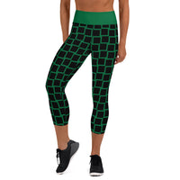 Women's Black Maze Capri Leggings