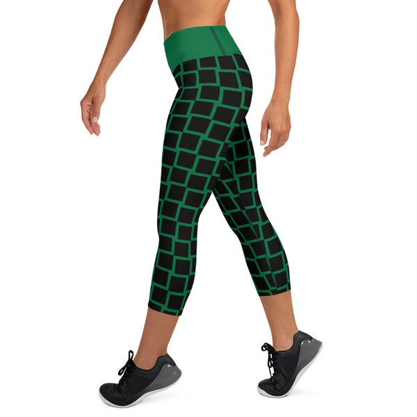 Women's Black Maze Capri Leggings