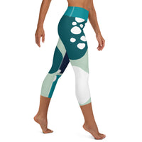 Women's Color-block Circle Capri Leggings