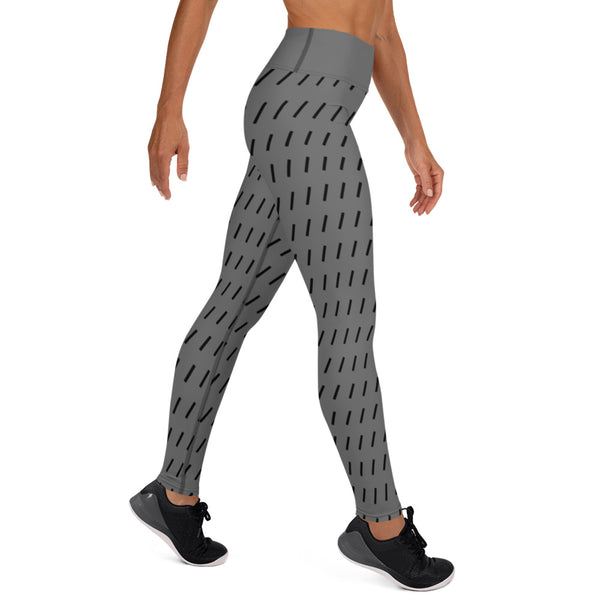 Women's GrayStriped Leggings