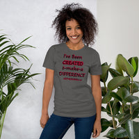 CREATED 2-make-a DIFFERENCE Unisex Tee'
