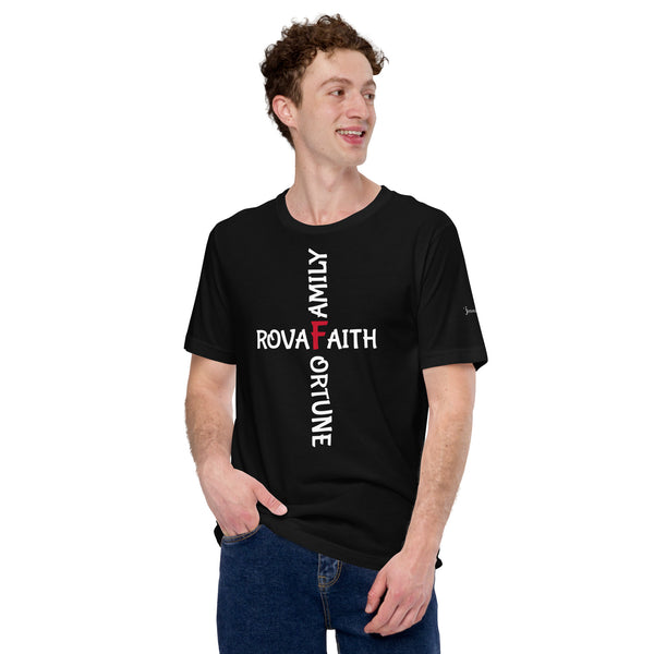 "Cross" Favor/Family/Faith/Fortune Unisex Tee'